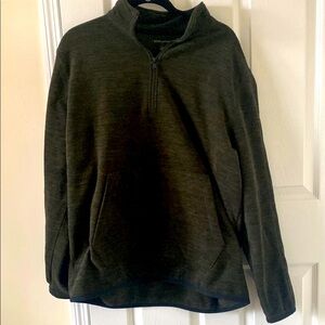 Banana Republic Men's Olive Green Quarter-Zip Fleece